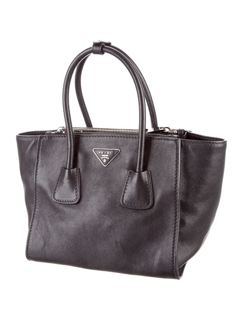 prada twin pocket tote large gray|Women's Totes .